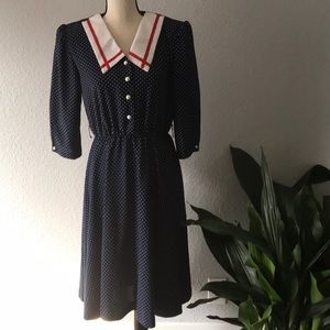 Vintage Polyester Rockabilly Dress